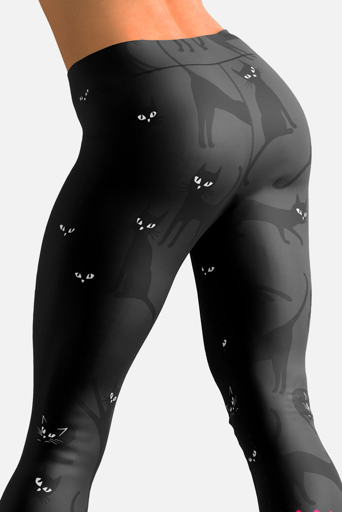Midnight Cats Leggings – Black Bulk