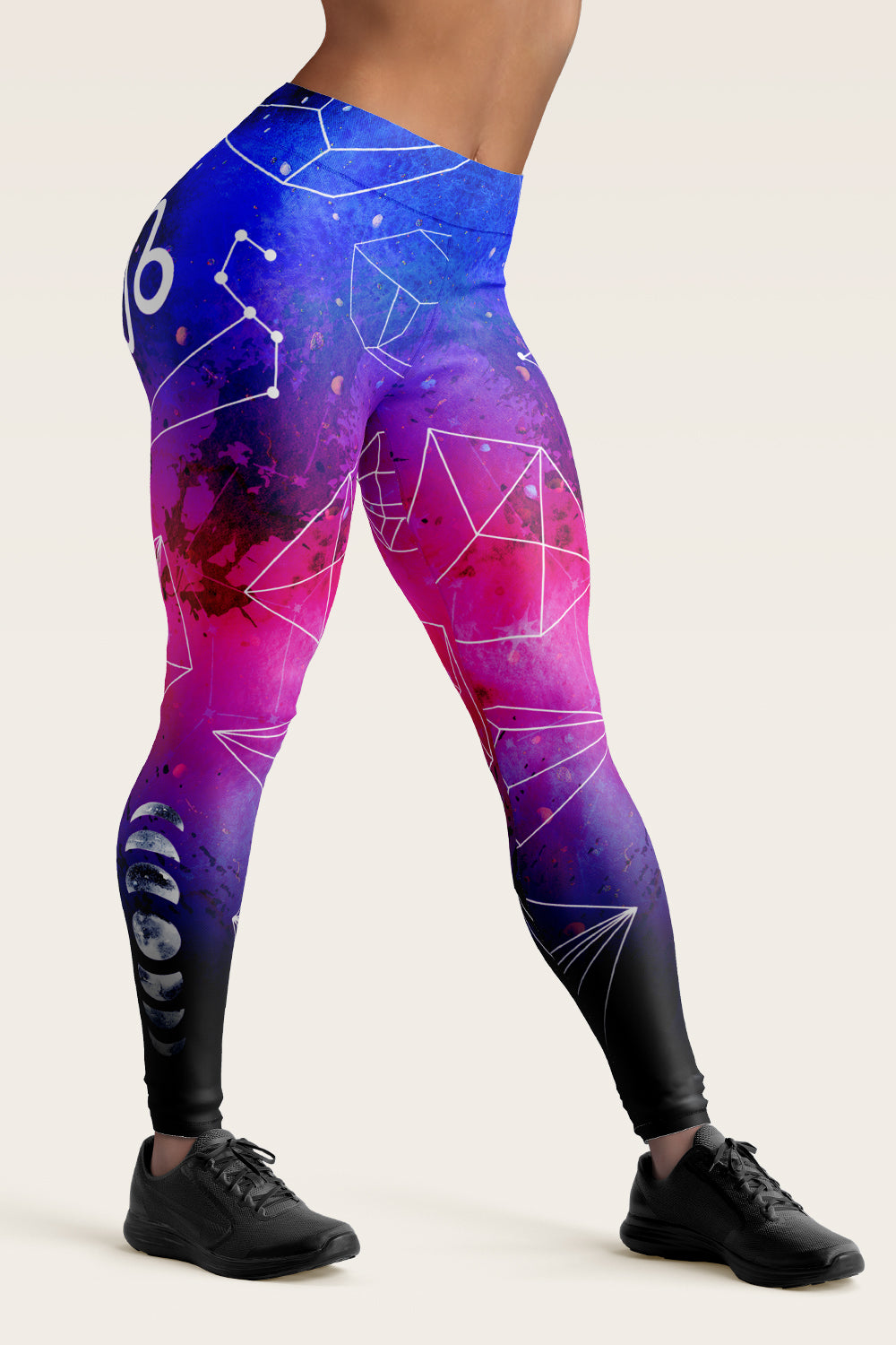 Womens Galaxy Leggings Cute Astrology Star Constellation Yoga Pants For  Ladies (Purple) - M 